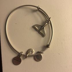 Alex and Ani Whale Tail Charm Bracelet 