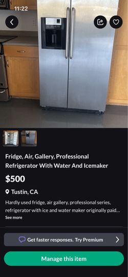 Fridge air gallery, refrigerator with water and icemaker