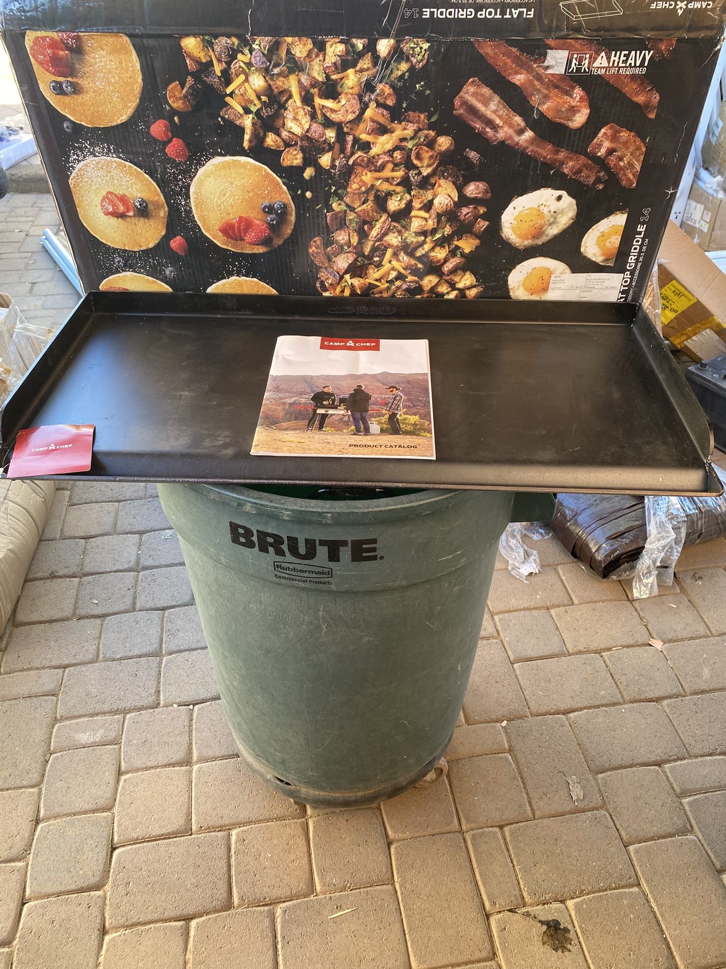 Camp Chef Flat Top. Grilled