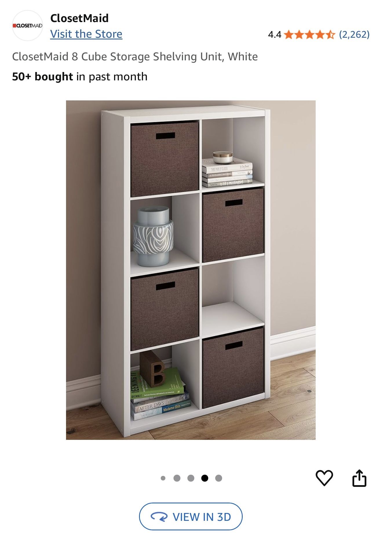 ClosetMaid 8 Cube Storage Shelving Unit, White