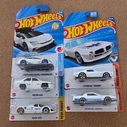 Hot Wheels - WHITE & BBY BLUE LOT