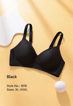 Women's Seamless Wireless Bra – Plus Size 80–90, 3 Colors (Brand New)