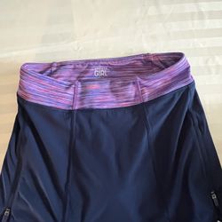 Athleta Girl Size XL 14 Ace Skort Blue Tennis Golf Athletic Skirt /Shorts