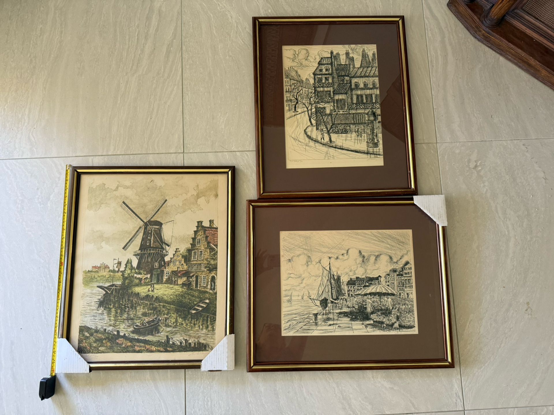 3 Framed Art Pieces By L. Mariae