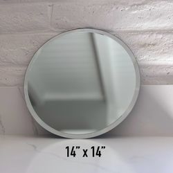 Round Mirror | Bathroom Mirror | Wall Art | Home Decor | 14” x 14”
