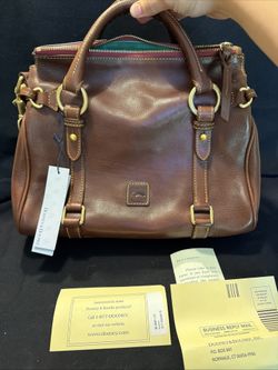 Dooney & Bourke Florentine Satchel Purse Handbag 8L980 BX Bordeaux Leather