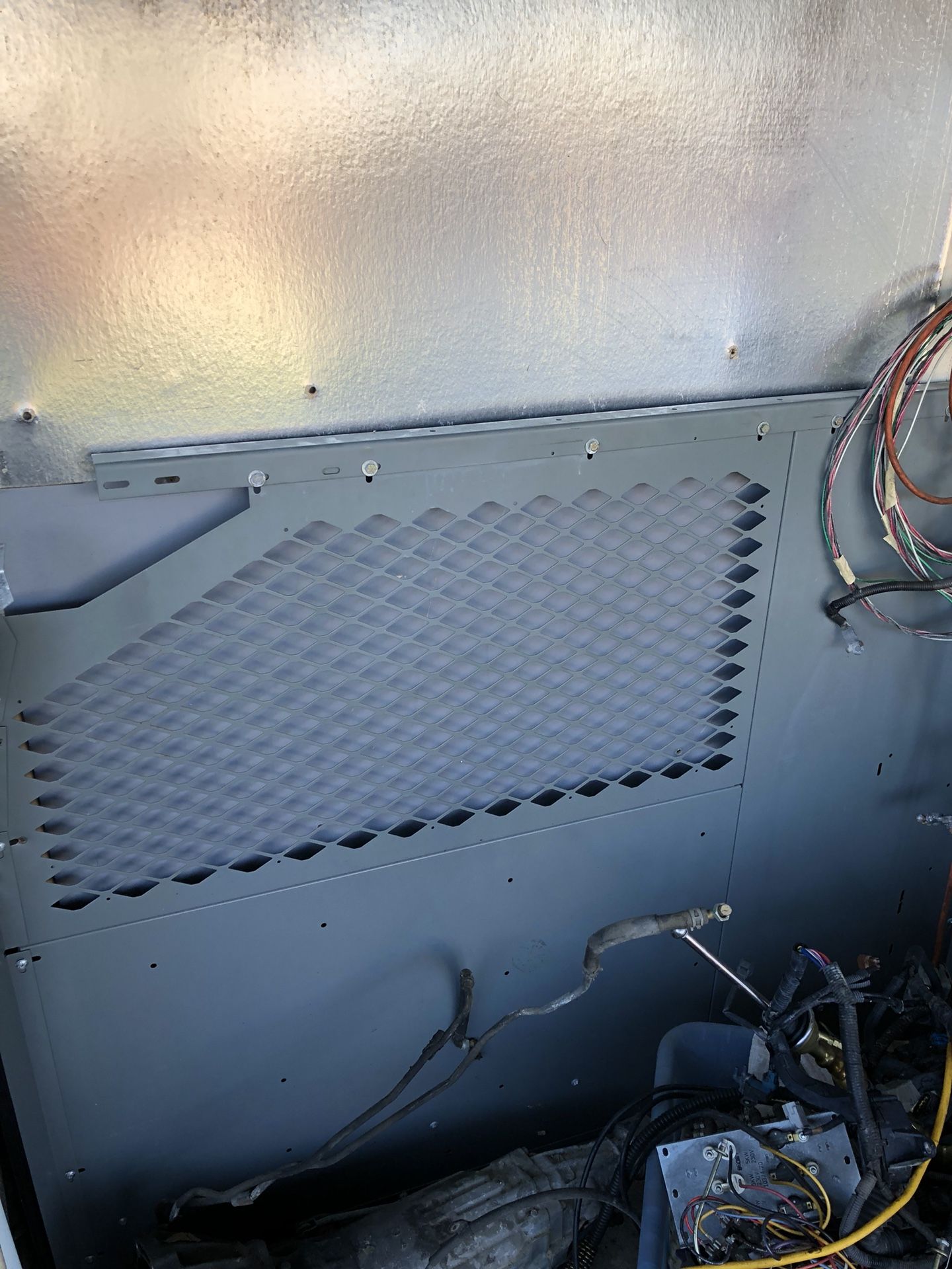 Chevy express van cabinet tool stand door guard cover