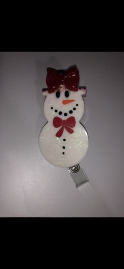christmas badge clip