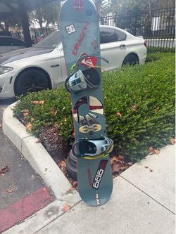 Snowboard and bindings