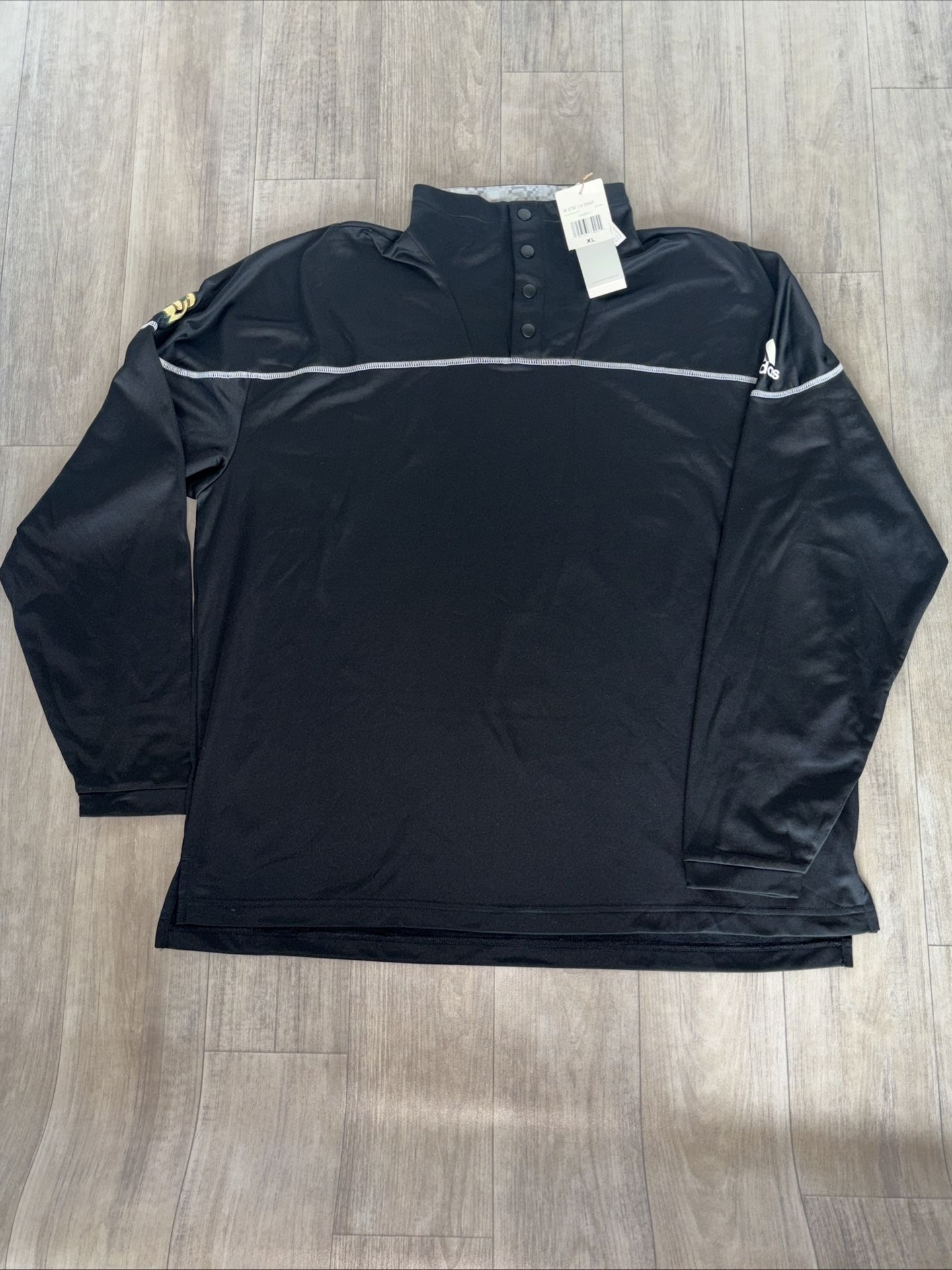 Adidas Men Stadium 1/4 Snap Aeroready Long Sleeve Sweater Mens Size XL Black