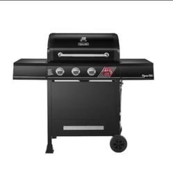Dyna-Glo 4-Burner Propane Gas Grill in Matte Black with TriVantage Multifunctional Cooking System 