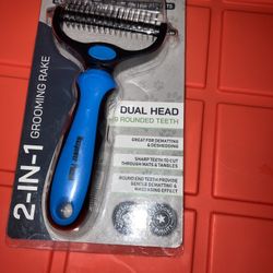 Pet 2 In 1 Grooming Rake 