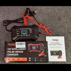 Car Battery Charger, 12V 6A Battery Charger, Trickle Charger,  and Battery Maintainer for Lead-Acid Battery Charging and Maintenance. Brand New