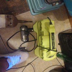 Ryobi 6port Charger And 18 V Lithium Battery