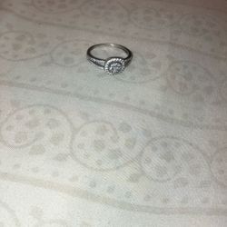 Silver Diamond Ring 