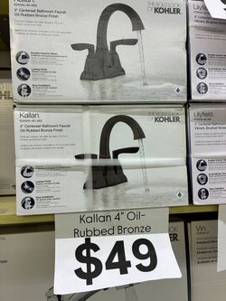 Kohler kallan 4" centerset bathroom faucet oil-rubbed bronzed  finish