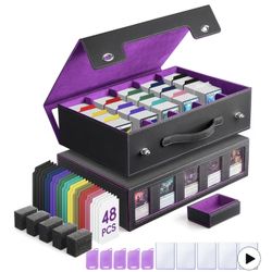 5 Row Trading Card Storage Box 3900+ Card Case - mtg Yugioh Pokemon one piece lorcana riftbound