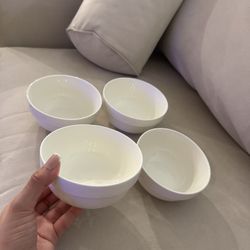 Small White Bowls 