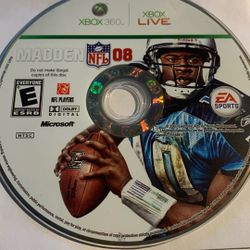Madden 08 Xbox 360 disc clean