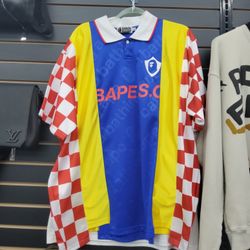 Bathing Ape Caeser Soccer Jersey Size 2XL