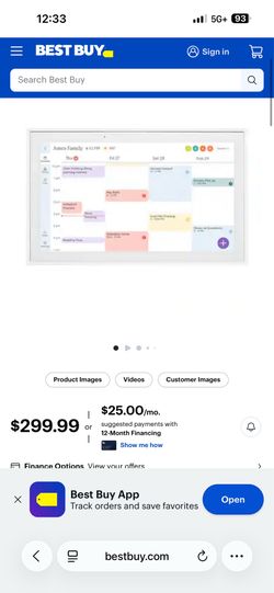 Skylight - Calendar: 15 Inch Touchscreen Smart Calendar and Chore Chart - White