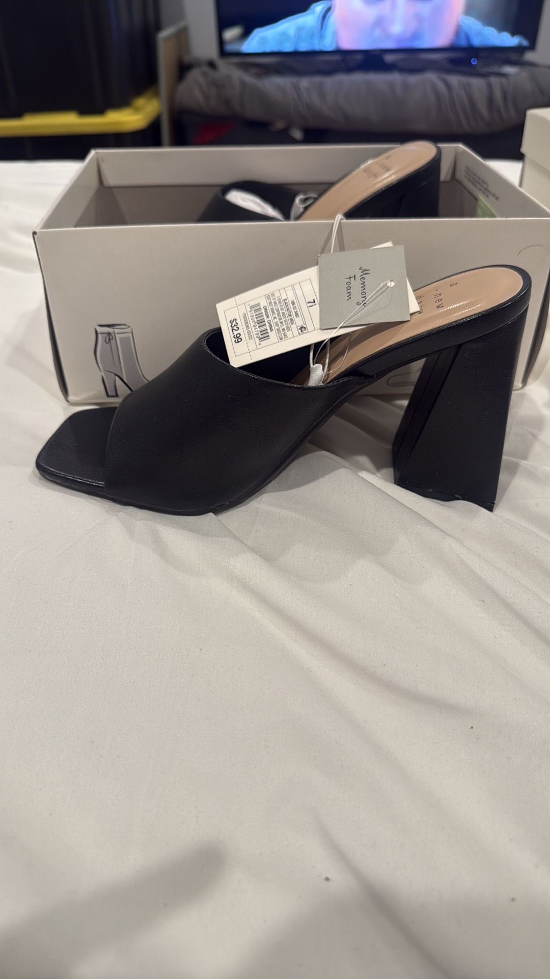 A New Day Black Block Heels