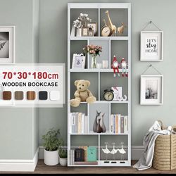 Brand New!Five Story Divided Bookshelf Space-saving Organizer Rack Home Furniture Storage Holder
