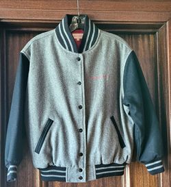 Vintage American Girl Doll of Today Gray Wool Adult Varsity Jacket
