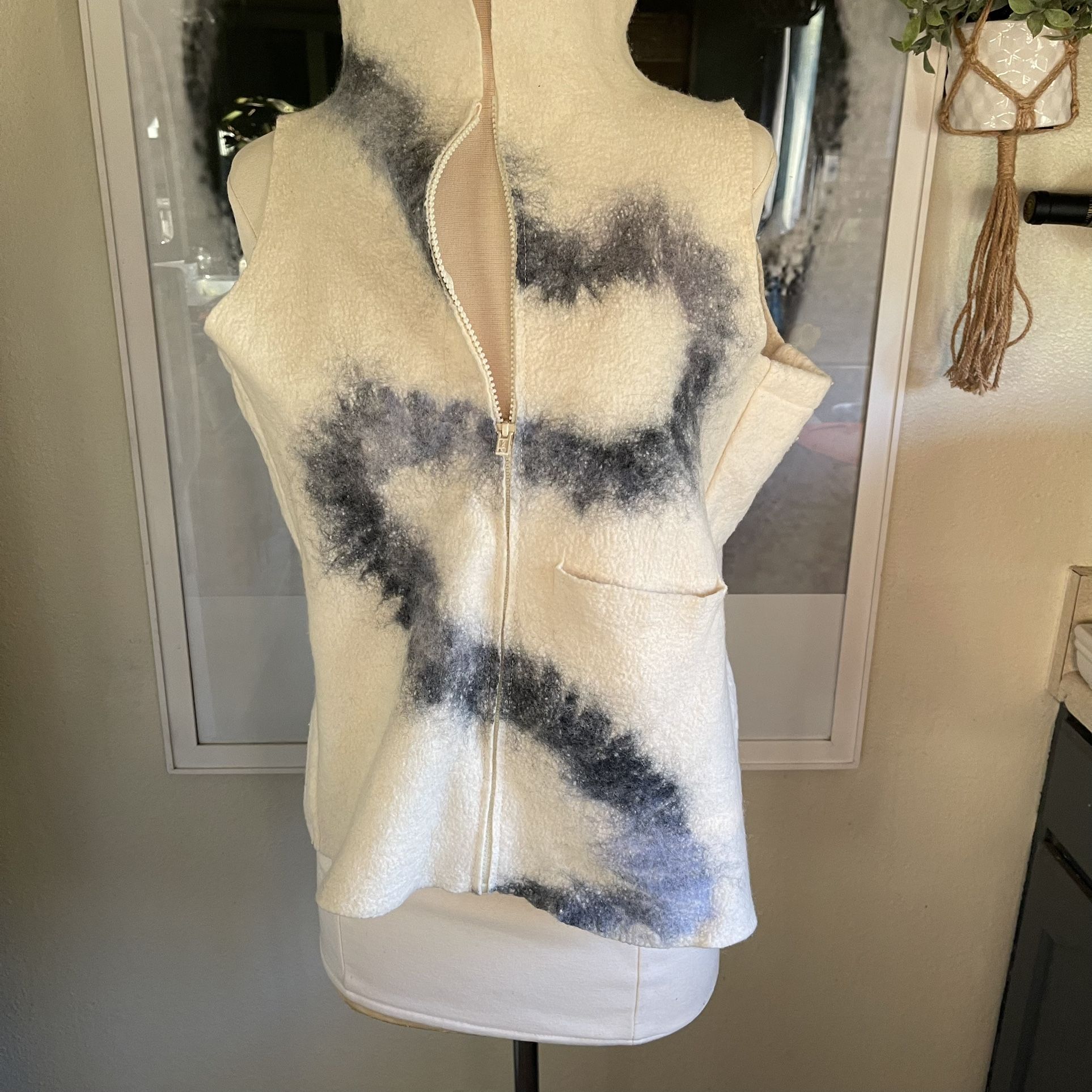 Vintage Felted Fur Vest