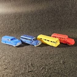 Set Of Four 1950s Renwal Product Toy Cars. Made In USA. Excellent Condition!