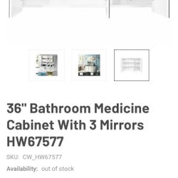 Mirror cabinet(new In Box)(little Damage On Corner)(check The Last Picture)