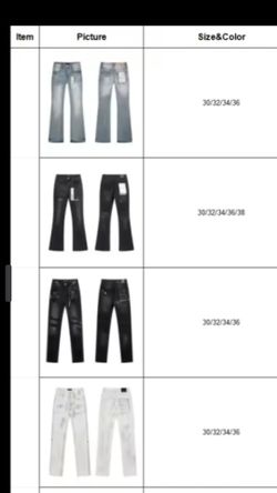 PURPLE AND AMIRI JEANS