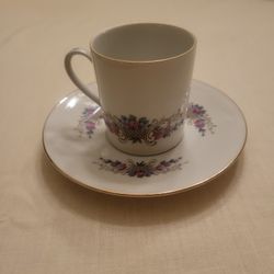 Vintage Riga Porcelain Factory Cup & Saucer