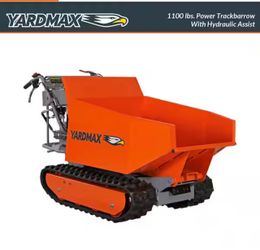 YARDMAX YD8105 Track Barrow with Hydraulic Assist, 1100lb. Capacity, Briggs CR950, 6.5 hp, 208cc