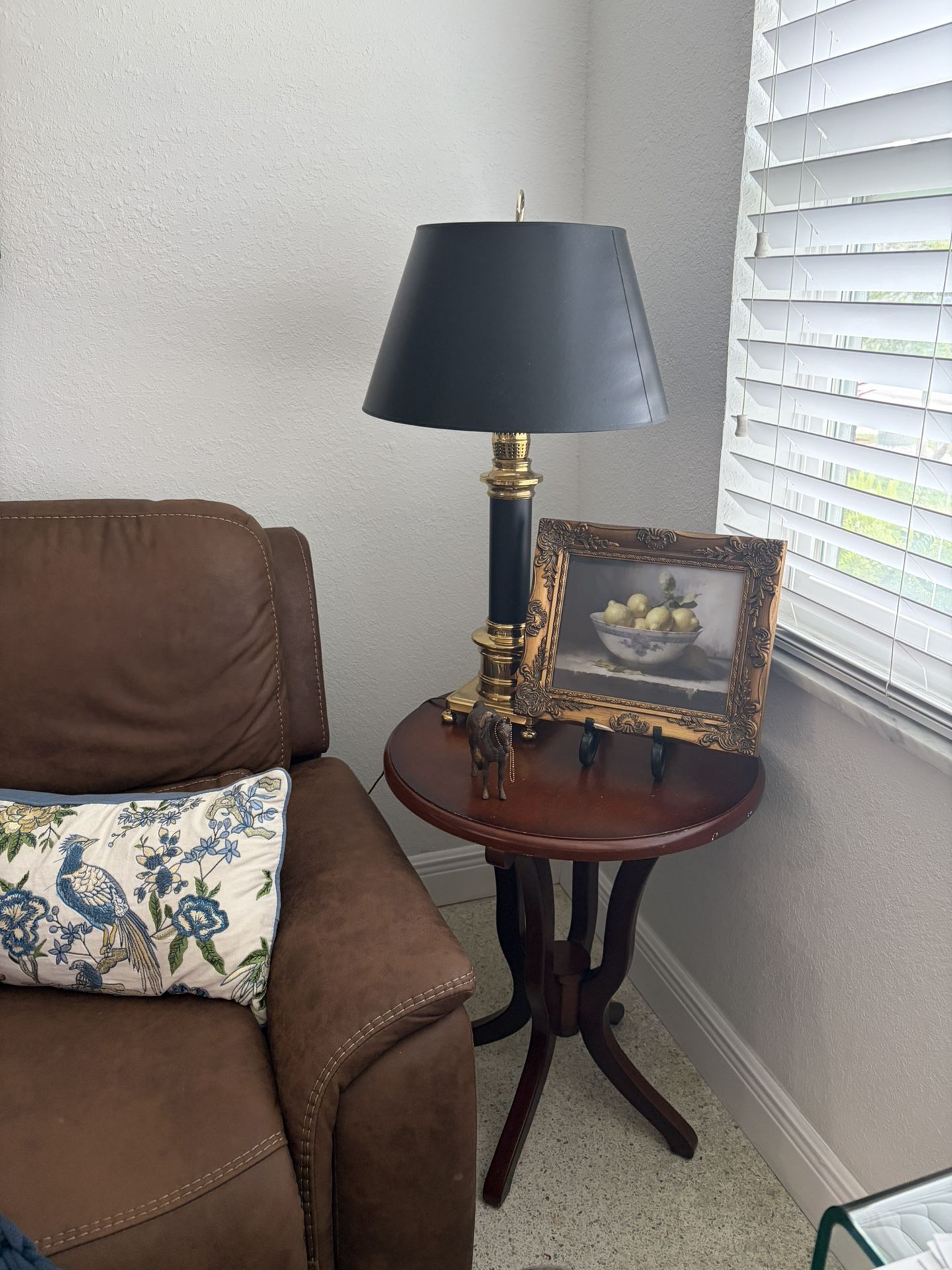 Wood Side Table 26.5” Height By 22” Wide
