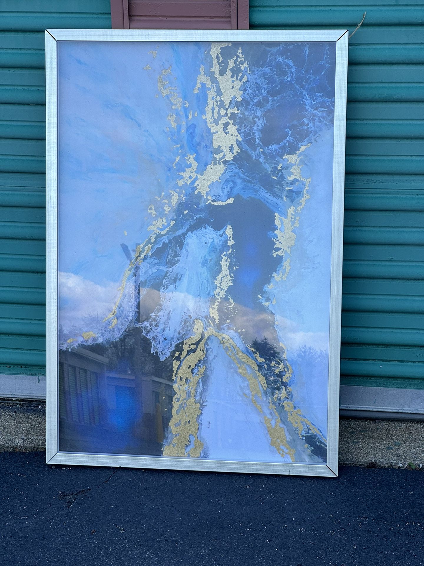Ocean Reflection Oil On Canvas With Gold 38” x 26”