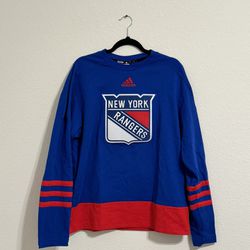 NHL New York Rangers Adidas 21 Sweater Jersey Authentic Aeroready Mens Sz Small