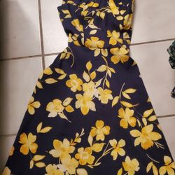 ALYX LADIES YELLOW FLORAL DRESS SIZE 6 LIKE NEW