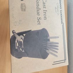 Cast Iron Fondue Set