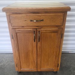 Kitchen Cart Island With Genuine Italian Marble Top