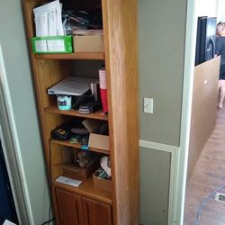 7ft Tall Bookshelf With Cabinet Bottom