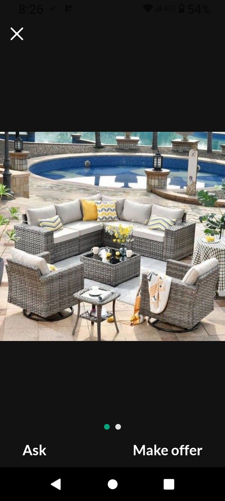 Inside The Box Patio Set Patio Furniture Outdoor Patio Furniture Brand New High Quality Patio Swivel Chairs 🆕🛺✈️🆕