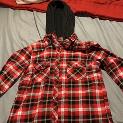 Youth Small Plaid Button Up Long Sleeve 