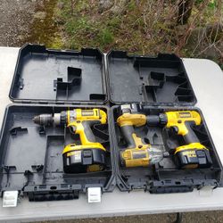 Vintage DeWALT Cordless Tools With Cases 