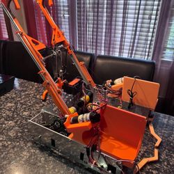 Custom built robot designed for competitive robotics, likely for the First Tech Challenge FTC base