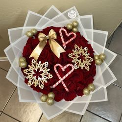 Christmas Flower Bouquet Buchón 