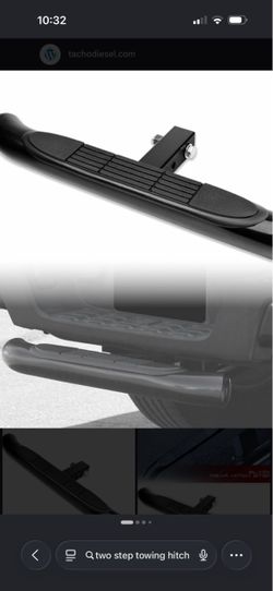 Black Rear Hitch Step Bar complete with pin