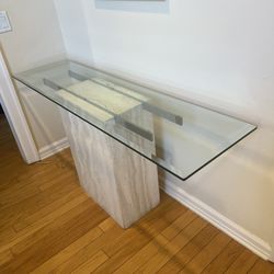 Travertine Side Table