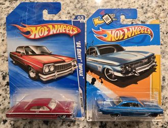 Hotwheels 1964 Impala & 1961 Impala ( Lot of 2 ) 