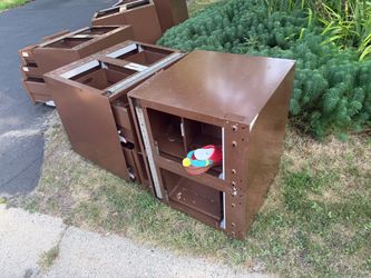 Brown Metal Office Cabinet Frames Lot free